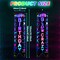 Tegeme Glow in the Dark Party Supplies Neon Happy Birthday Banner Crazy Porch Sign Glow Party Backdrop for Black Light Neon Themed Birthday Party Decorations
